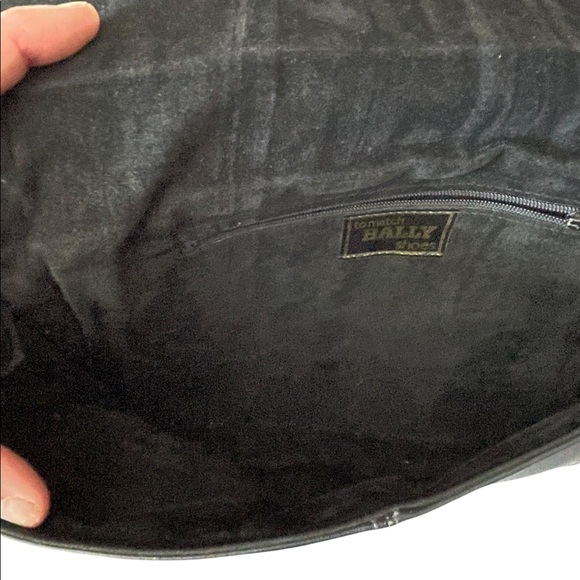 Vintage Bally Navy Blue Leather Clutch Purse - Picture 6 of 7